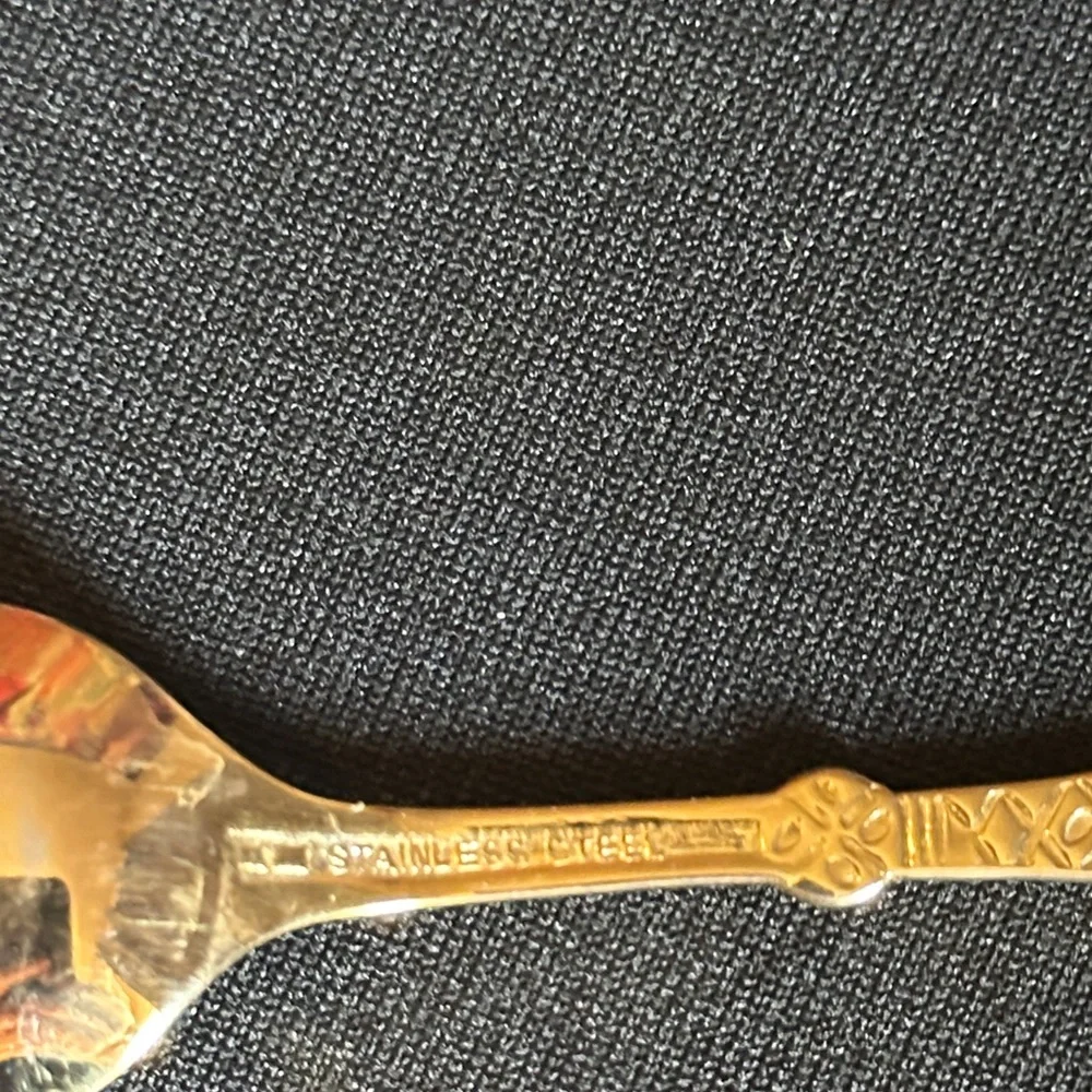 Gold Plated Stainless Mocca Spoons Set of 10. Vintage.  Made in Japan - Picture 4 of 4